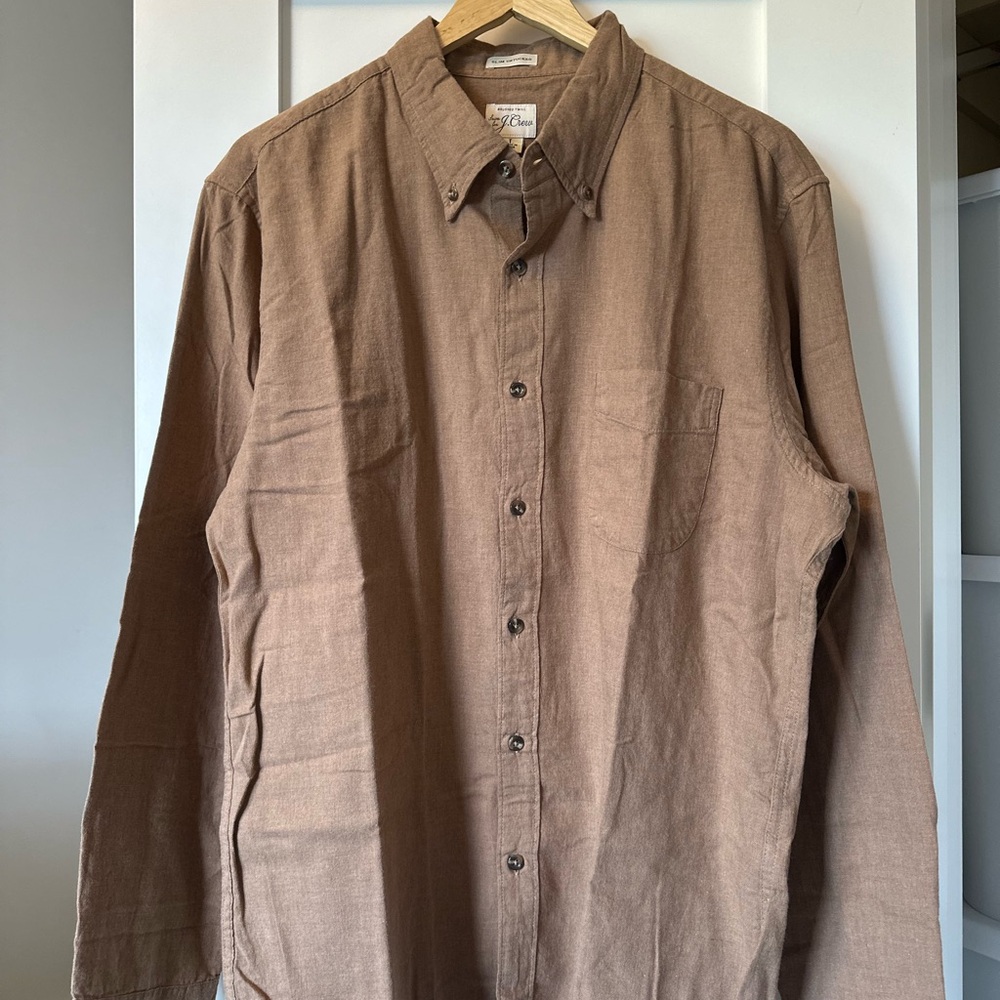 Mens J. CREW Brushed Twill Shirt (NWT)